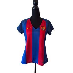 BARCELONA V-Neck Short Sleeve T-Shirt Jersey Size Large